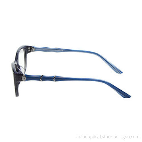 Hot-sale newest acetate optical frames with metal trim in crystal purple